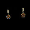 A pair of Ottoman turquoise and garnet inlaid gold drops, Ottoman Empire, ca. 15th - 17th century