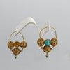 An exceptional pair of Islamic Gold, Turquoise, and Pearl Earrings, ca. 10th century CE