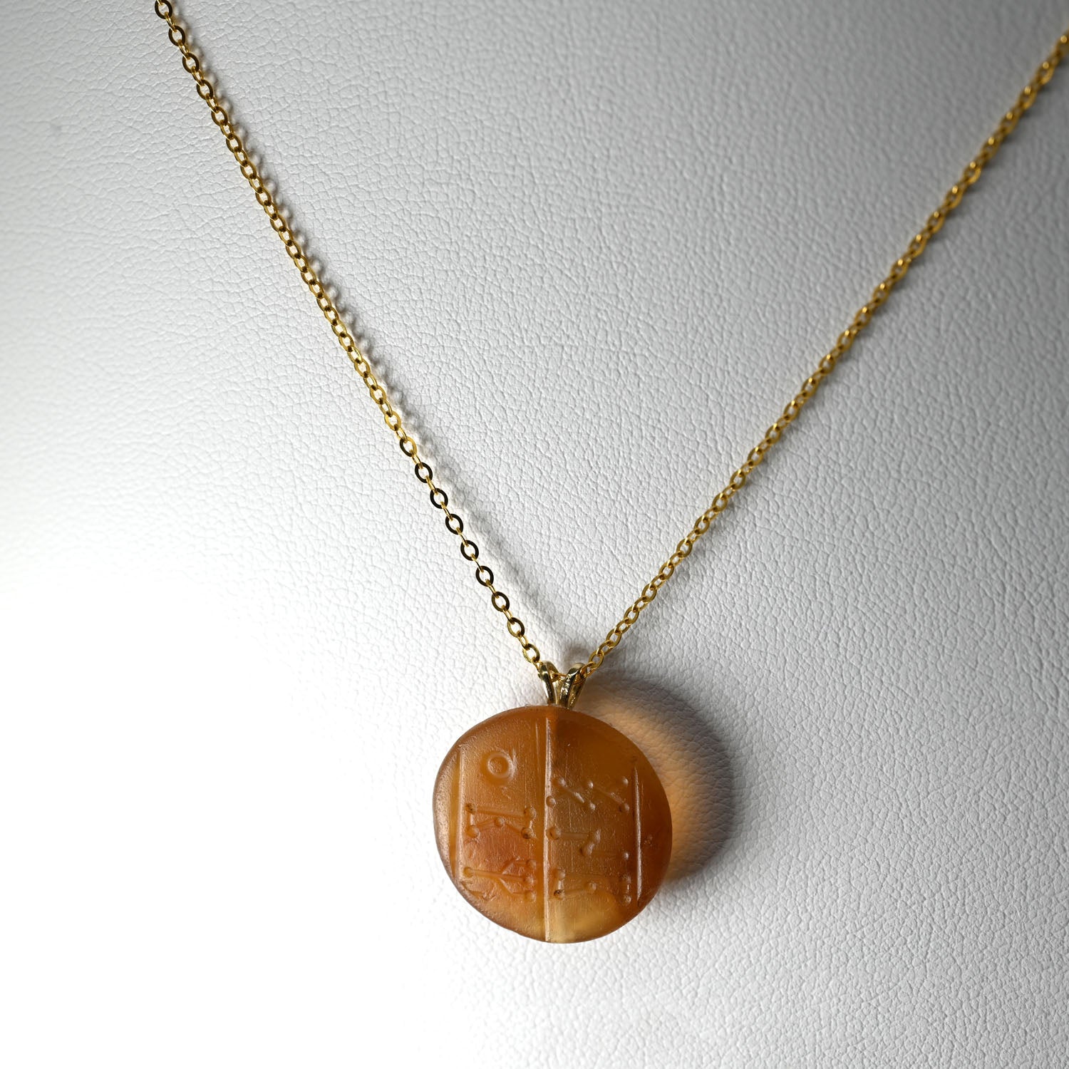 A rare South Arabian Banded Agate Stamp Seal with Inscription, Sabaean Culture, South Arabia (modern Yemen), ca. 2nd–3rd century CE