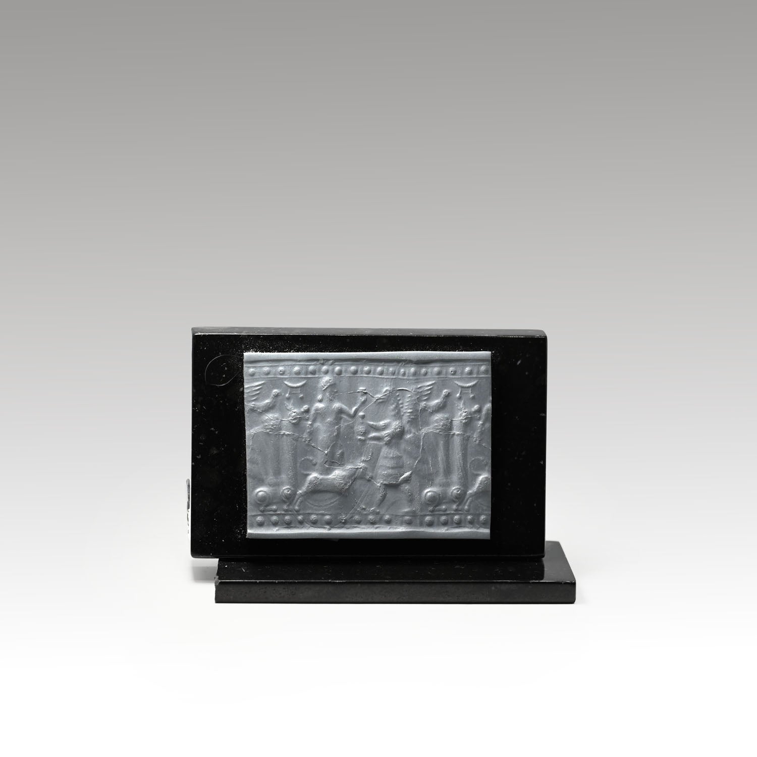 A Published Neo-Assyrian Agate Cylinder Seal, Neo-Assyrian Period, ca. 883 - 612 BCE