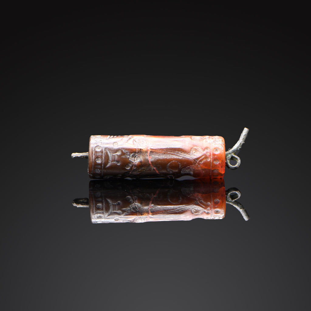 A Published Neo-Assyrian Agate Cylinder Seal, Neo-Assyrian Period, ca. 883 - 612 BCE