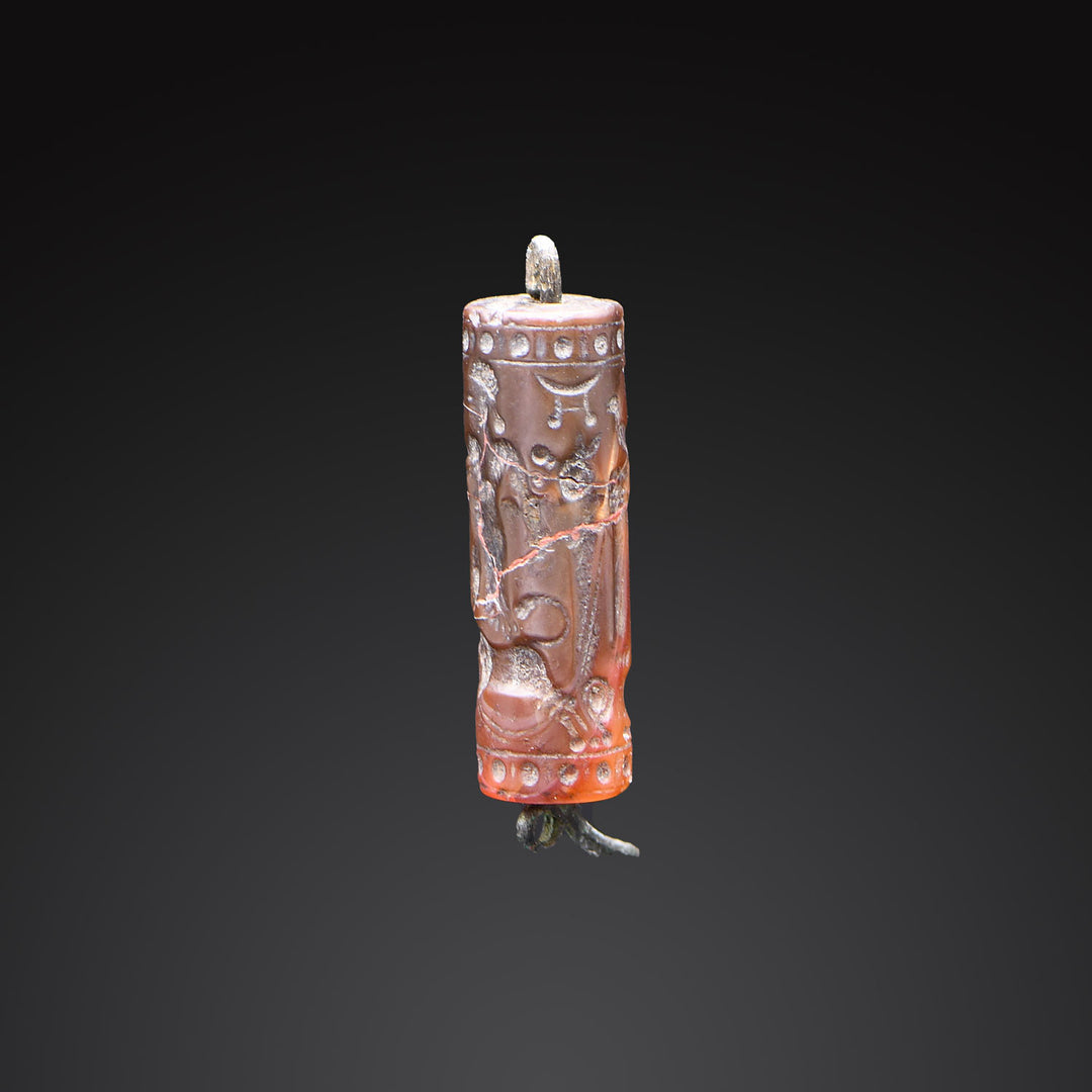 A Published Neo-Assyrian Agate Cylinder Seal, Neo-Assyrian Period, ca. 883 - 612 BCE