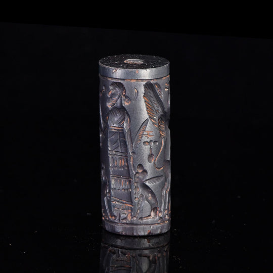 A Published Neo-Assyrian Hematite Cylinder Seal, ca. 8th Century BCE