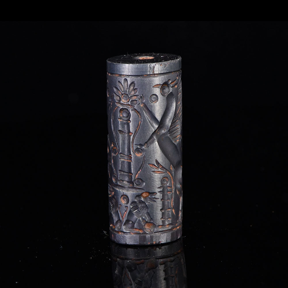 A Published Neo-Assyrian Hematite Cylinder Seal, ca. 8th Century BCE