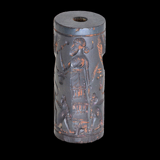 A Published Neo-Assyrian Hematite Cylinder Seal, ca. 8th Century BCE