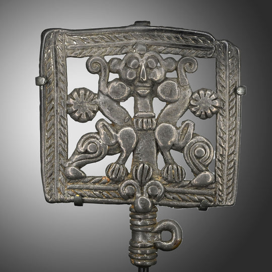 A Rare Luristan Silver Master of Animals Finial, ca. 8th century BCE