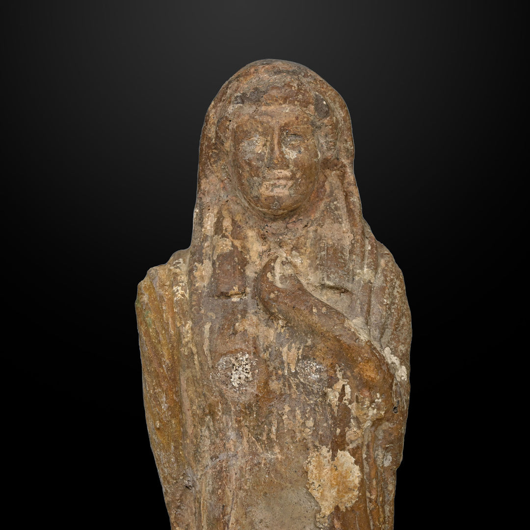A large Carthaginian Terracotta Sculpture of the Goddess Tanit, a, ca. 5th century BCE