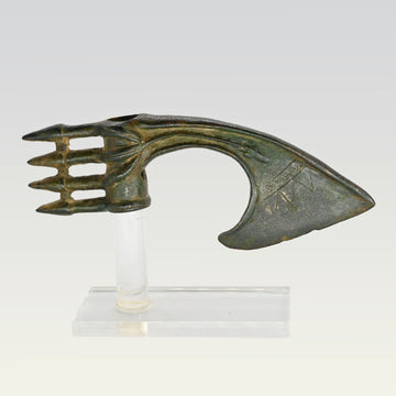 A Luristan spike butted ceremonial axehead, Early Iron Age, ca. 1200 - 800 BCE