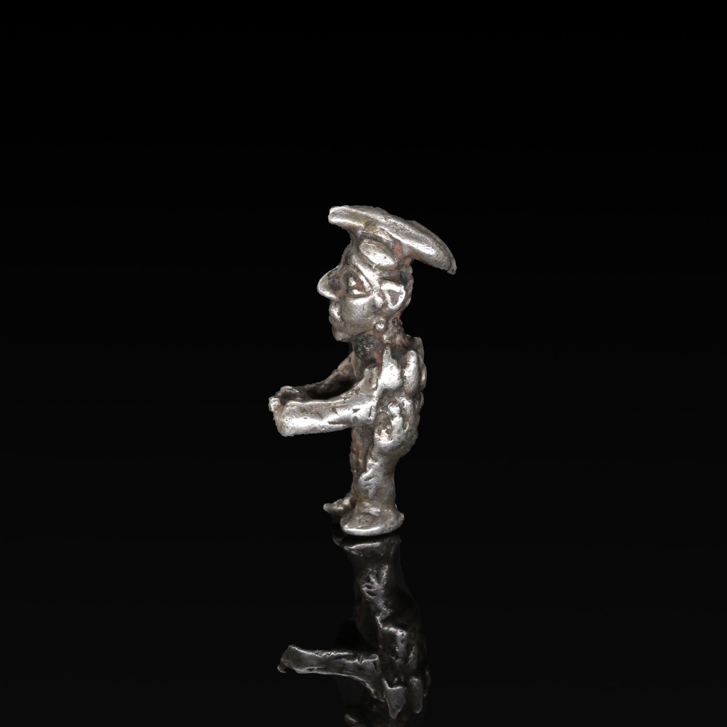 A rare Inca Silver Corn Figurine, Inca Empire, ca. 1400 - 1533 CE
