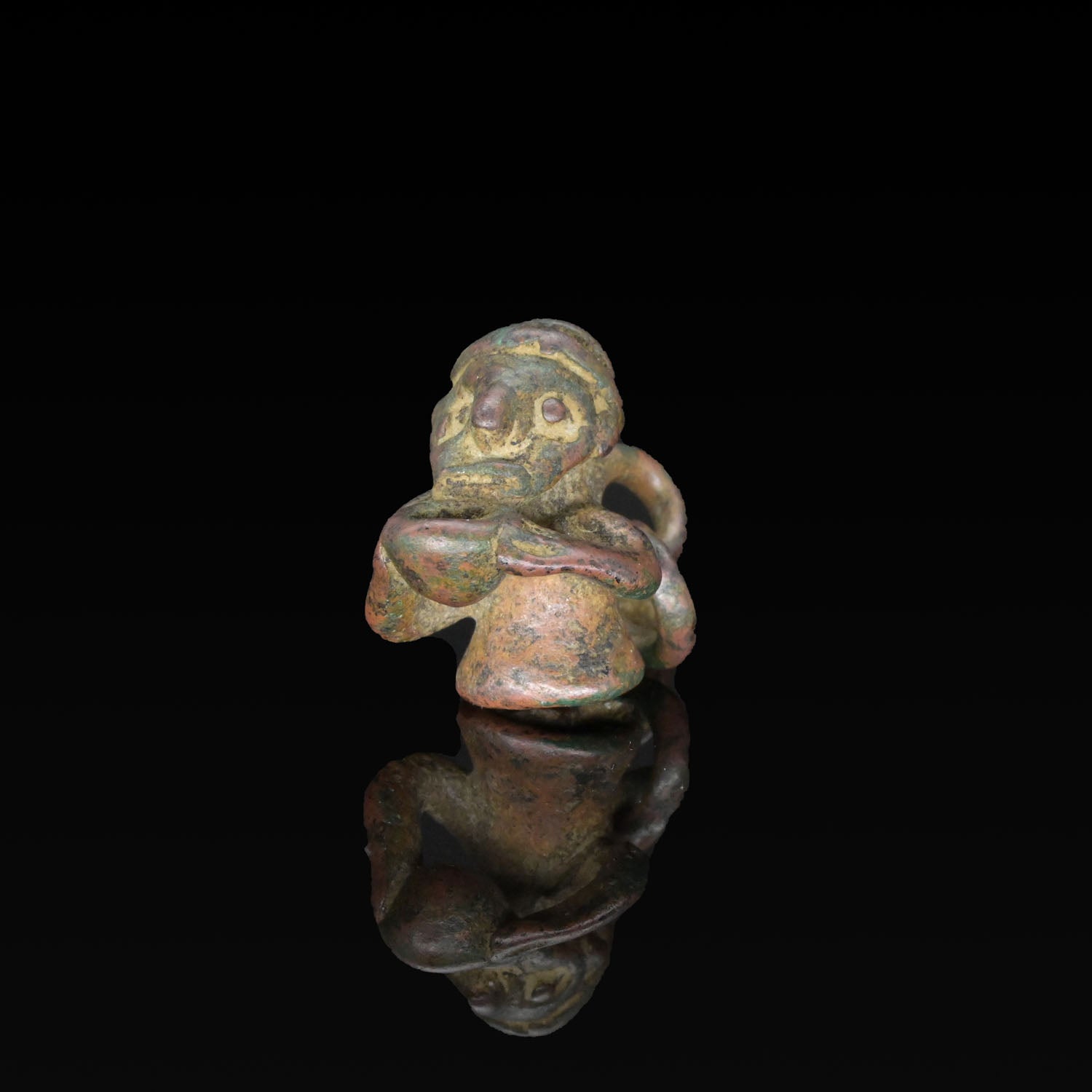 Copper Amulet A Moche Copper Amulet or Finial, Late Classic Period, ca 800 - 1000 CE
