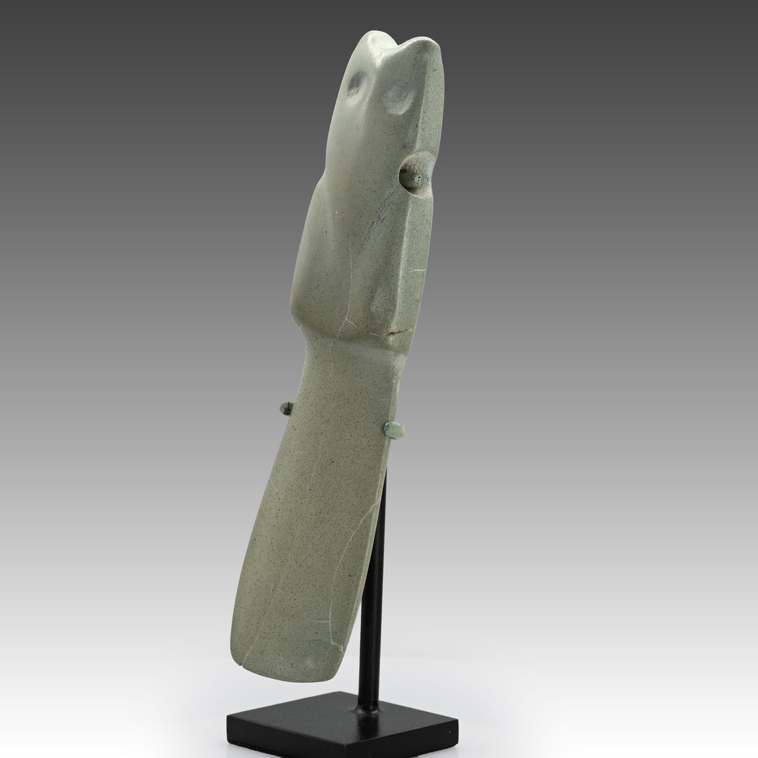A Costa Rican Jade Owl Axe Pendant, Early Classic Period, ca. 5th – 12th century CE
