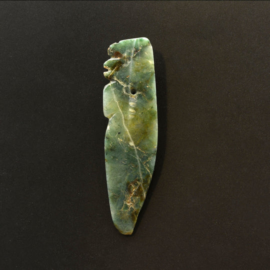 A Costa Rican Jadeite Profile Monkey Pendant, Classic Period, ca. 300 - 900 CE