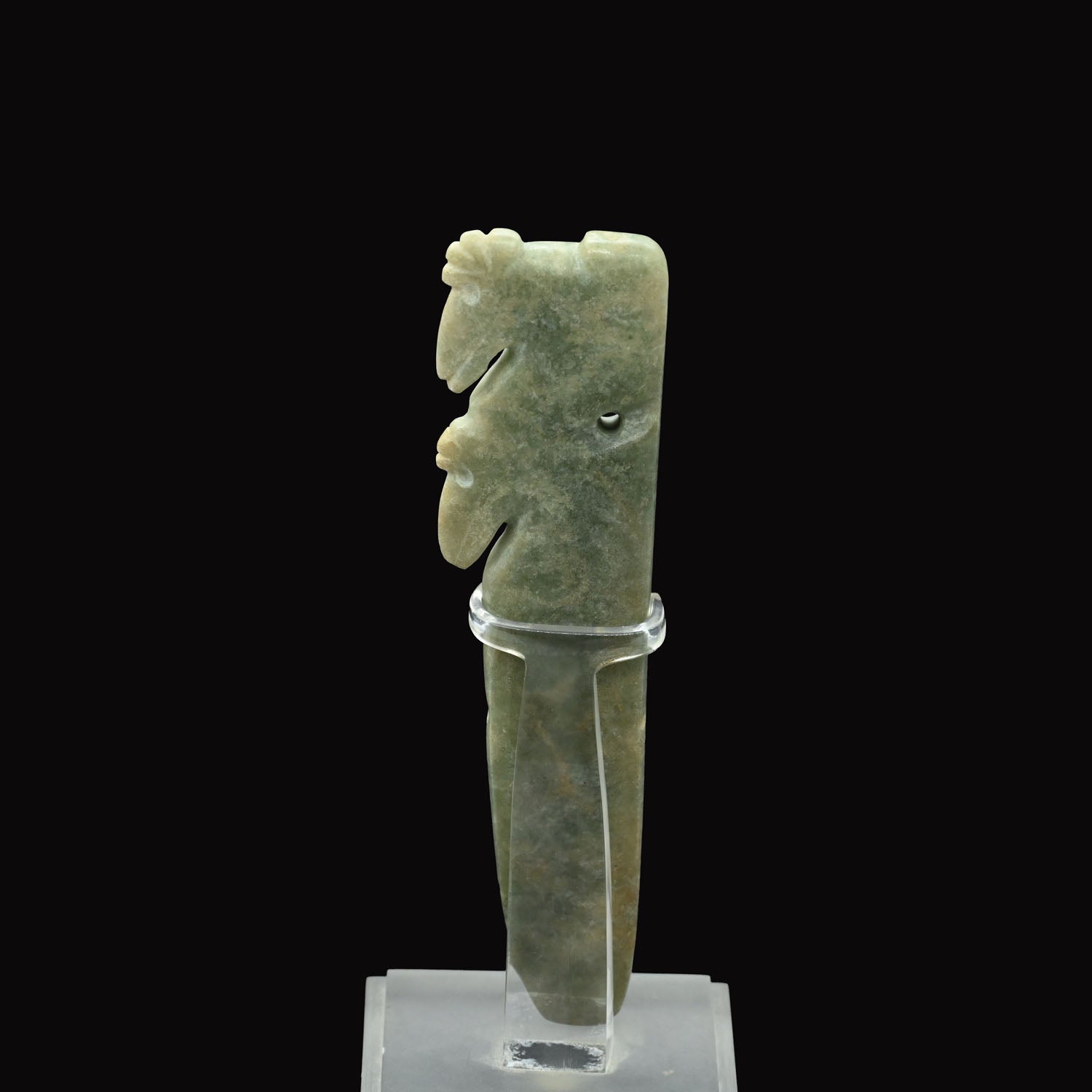 Costa Rican Jade Pendant with Birds, ca. 500 - 1000 CE