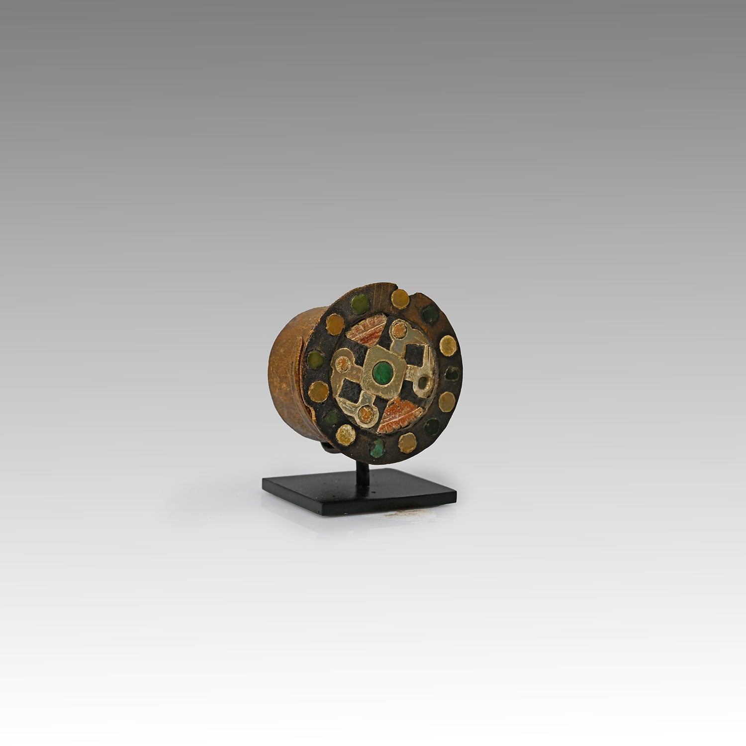 Chimu Inlaid Wood Ear Spool, ca. 900 - 1250 CE
