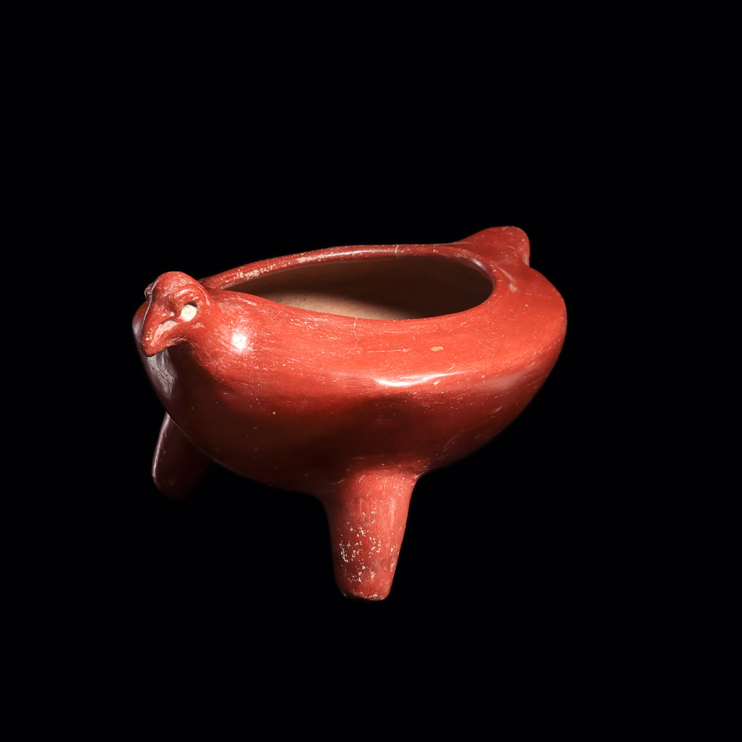 A Chupicuaro Redware Tripod Avian Bowl, Pre-Classic Period, ca. 400 - 100 BCE