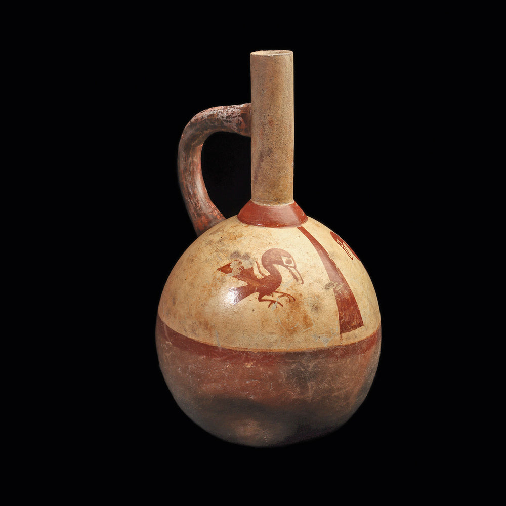 A large Moche Stirrup Bottle, Moche IV, ca. 500 - 700 CE