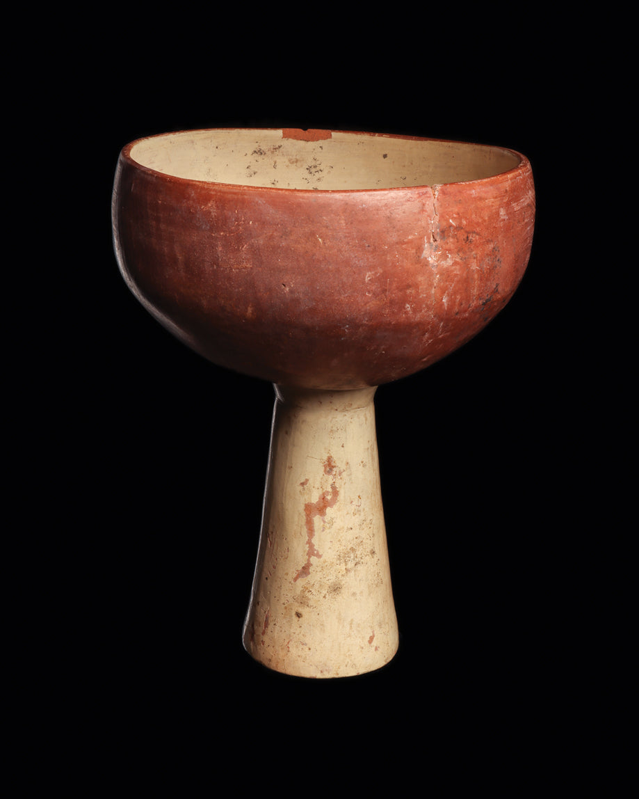 An Exhibited Moche Rattle Cup with Crayfish Center, Early Intermediate Period - Middle Horizon, ca. 200 - 800 CE