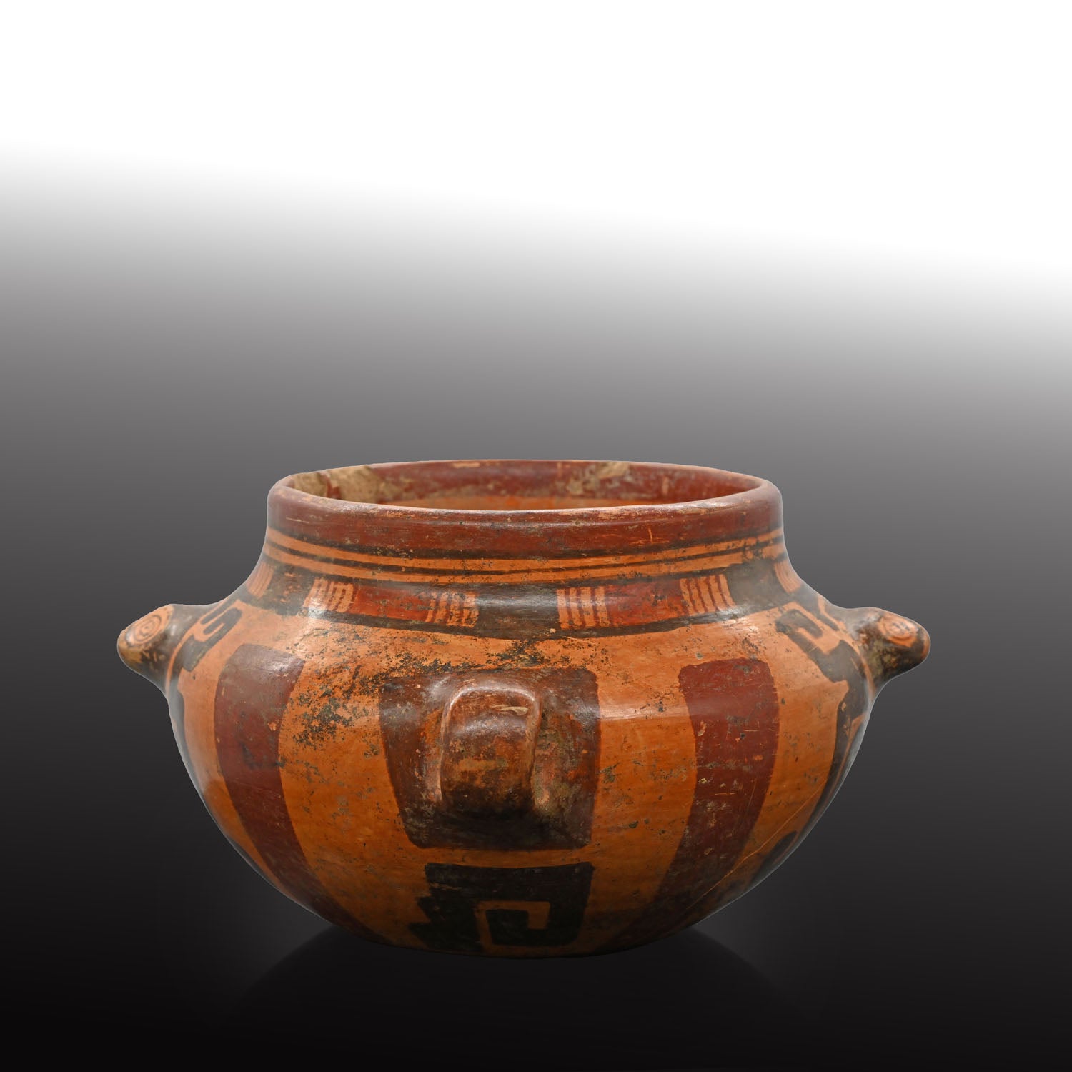 A Maya Polychrome Decorated Monkey Bowl, Classic Maya Period, ca. 500 - 800 CE