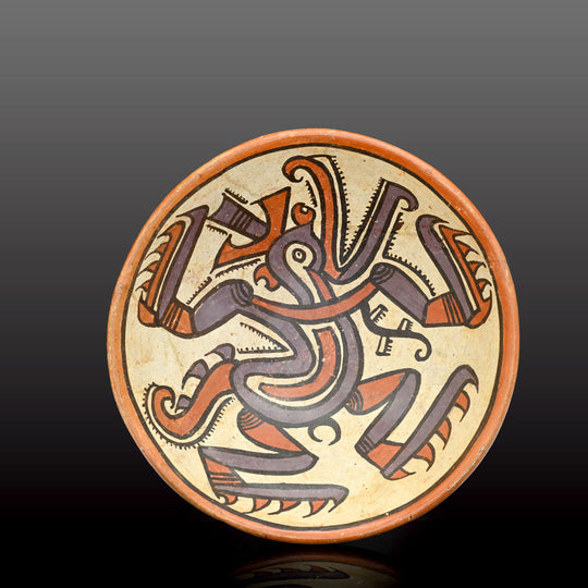 A fine Coclé Polychrome Bowl with Crocodile God Motif, Late Classic Period, ca. 900–1100 CE
