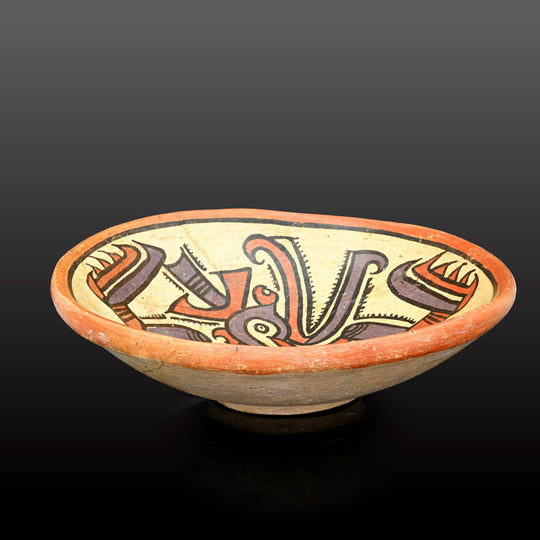 A fine Coclé Polychrome Bowl with Crocodile God Motif, Late Classic Period, ca. 900–1100 CE