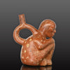 Moche stirrup-spout figural bottle depicting a woman, ca. 300 - 500 CE