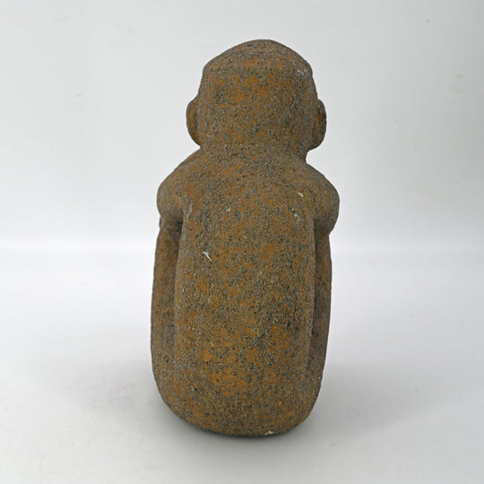 A Costa Rican Stone Sukia Figure shown smoking, ca. 500 - 1000 CE