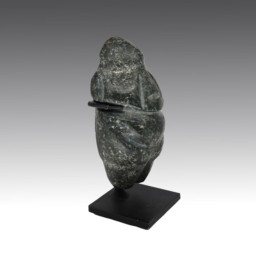 Mezcala M18 type Green Stone Figure, Late Preclassic Period, ca. 300 - 100 BCE