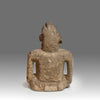 Maya Sandstone Seated Deity Figure, ca. 200 - 500 CE