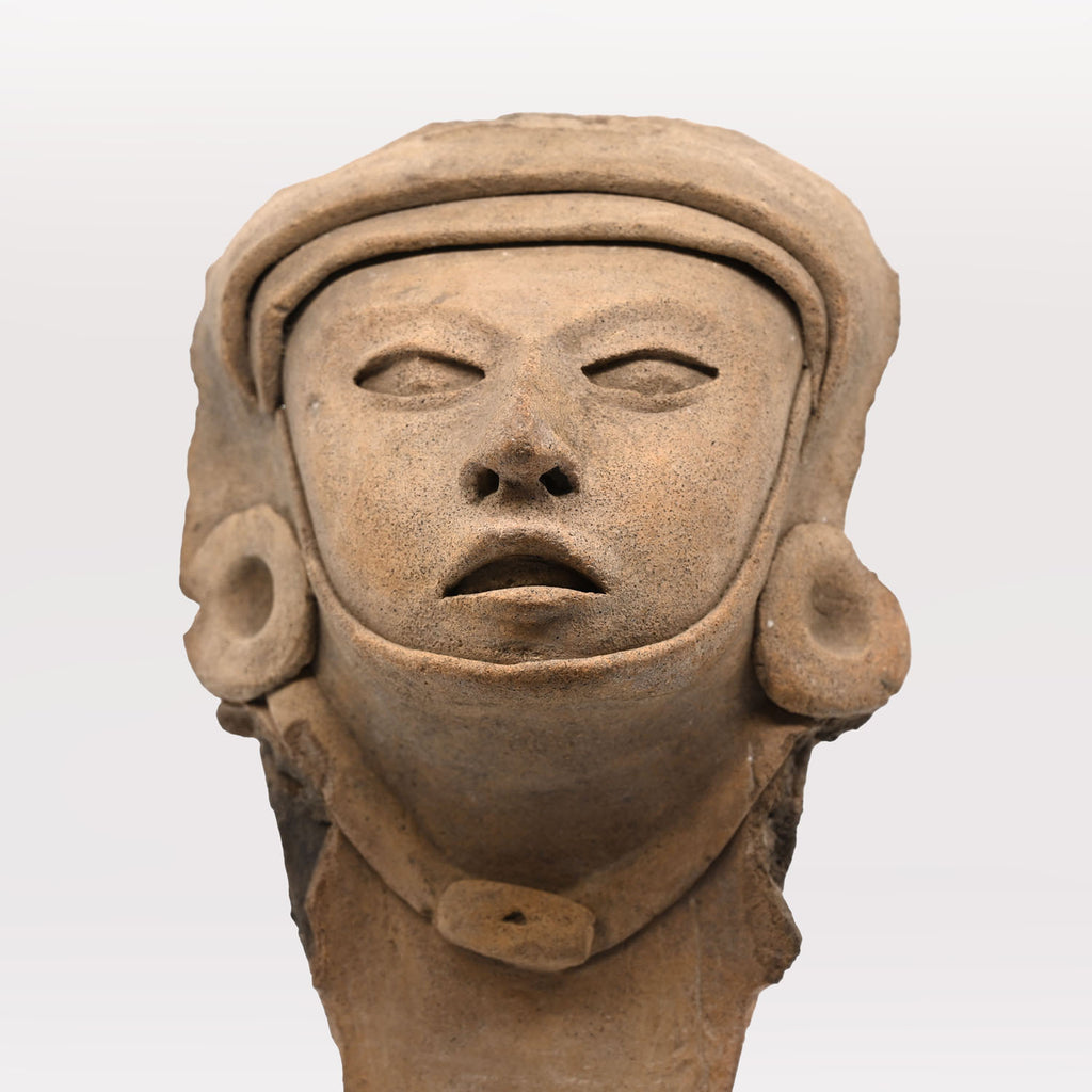 A Veracruz Terracotta Dignitary Head, Early Classic Period, ca. 250 - 550 CE