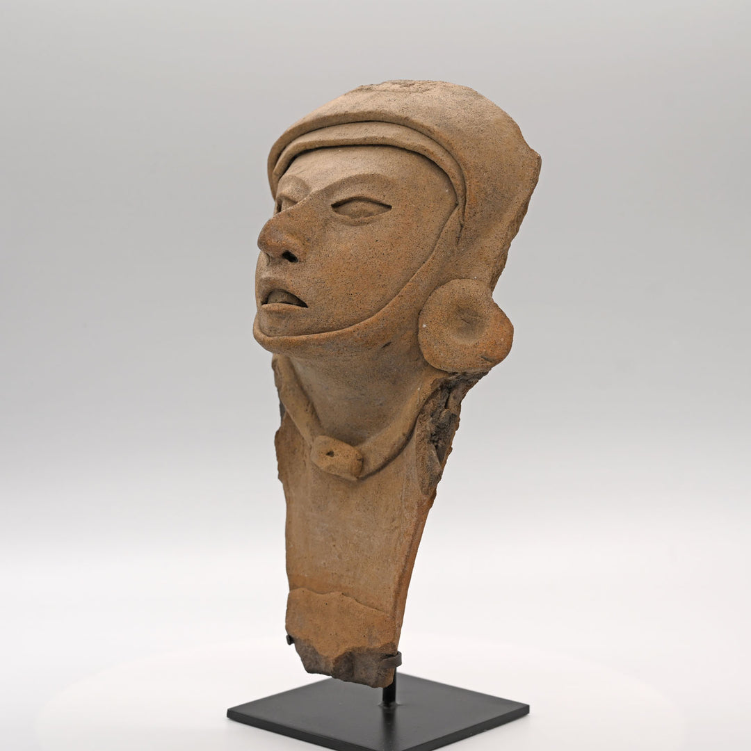 A Veracruz Terracotta Dignitary Head, Early Classic Period, ca. 250 - 550 CE