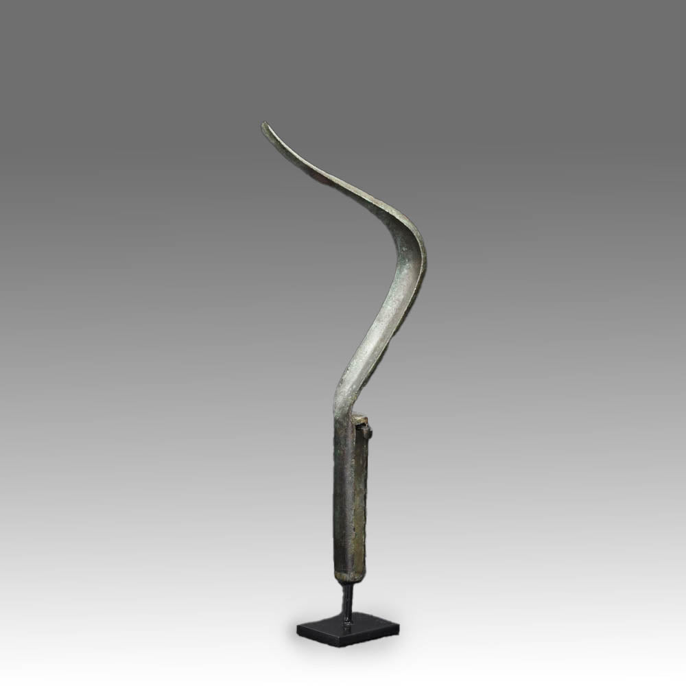 A decorated Roman Bronze Strigil, ca. 1st -2nd century CE