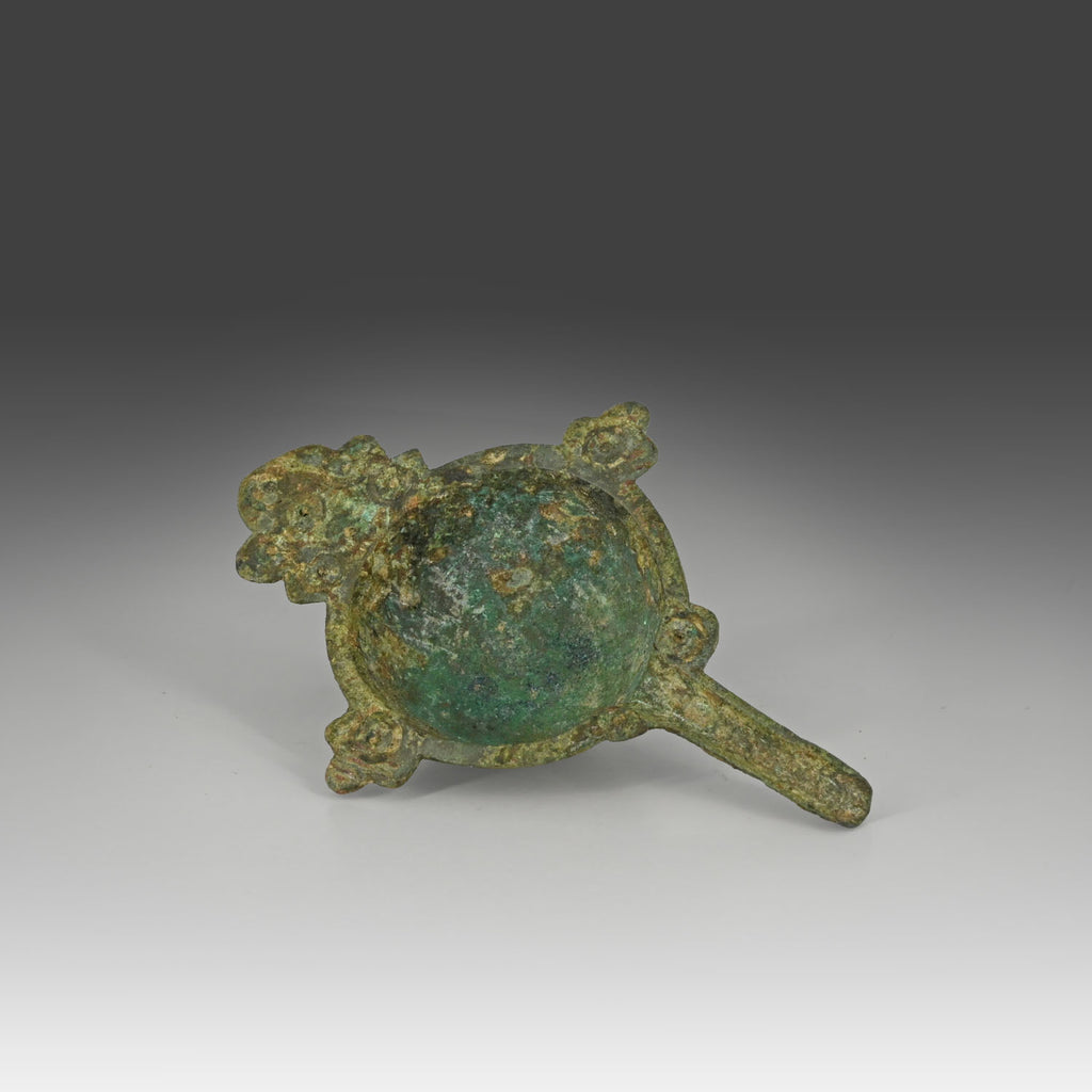 A Late Roman Bronze Oil Lamp Filler, Late Roman Period, ca. 3rd century CE