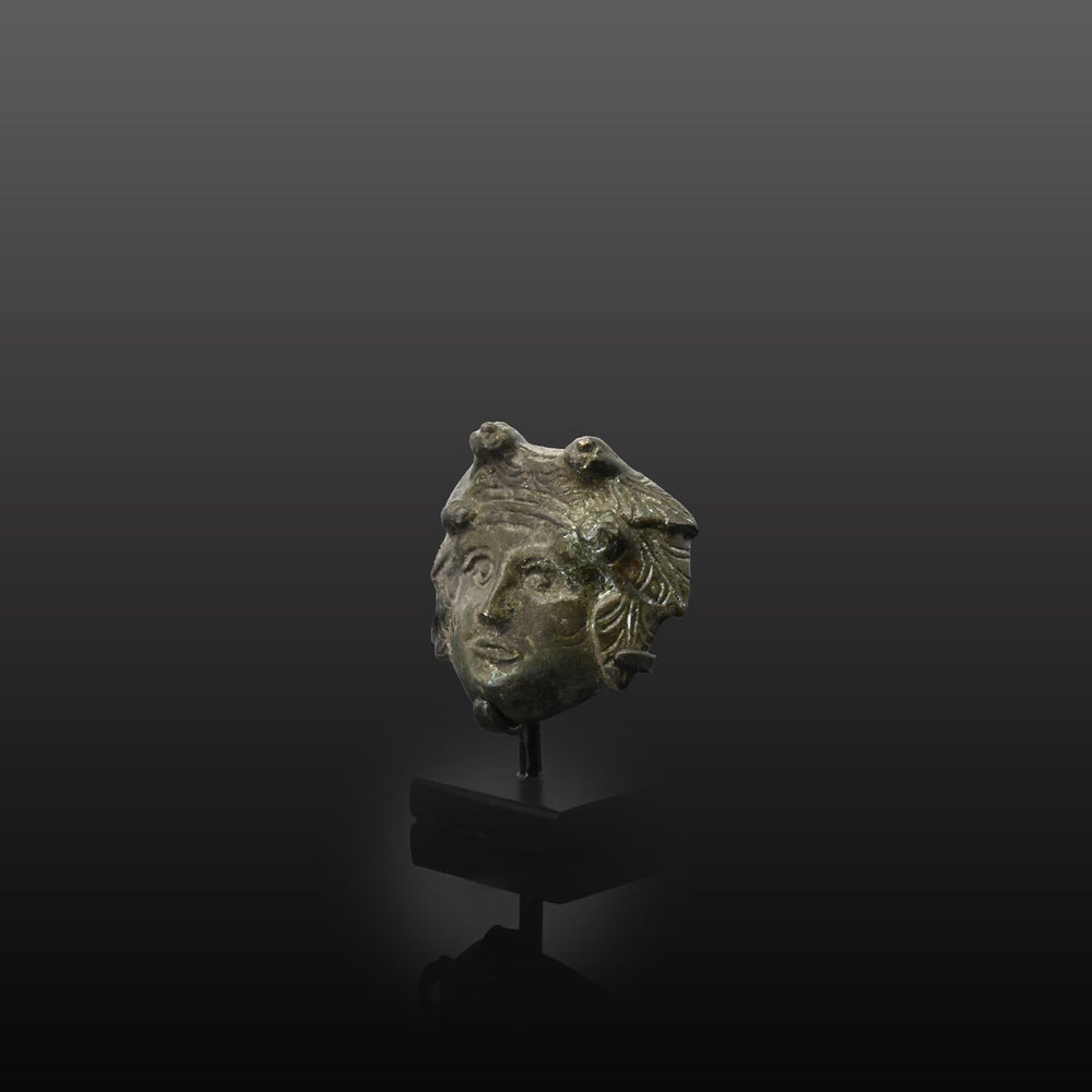 A Roman Bronze Applique of Dionysos, Roman Imperial Period, ca. 2nd century CE