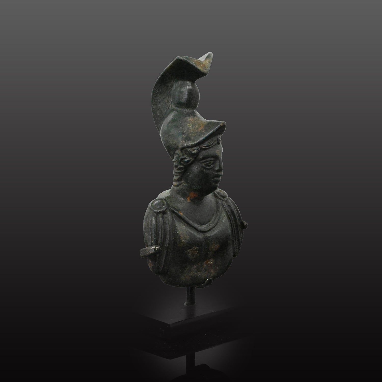 Roman Bronze Bust of Minerva , Roman Imperial Period, ca. 2nd Cent CE