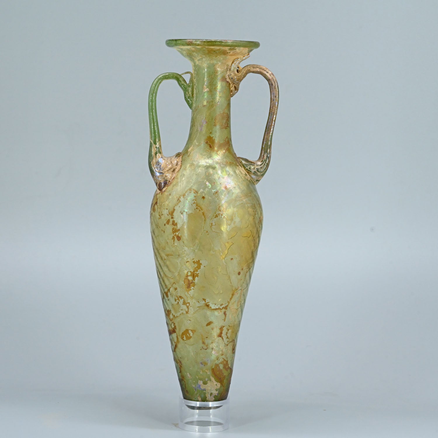 A large Byzantine Glass Flask, ca. 4th - 5th century CE