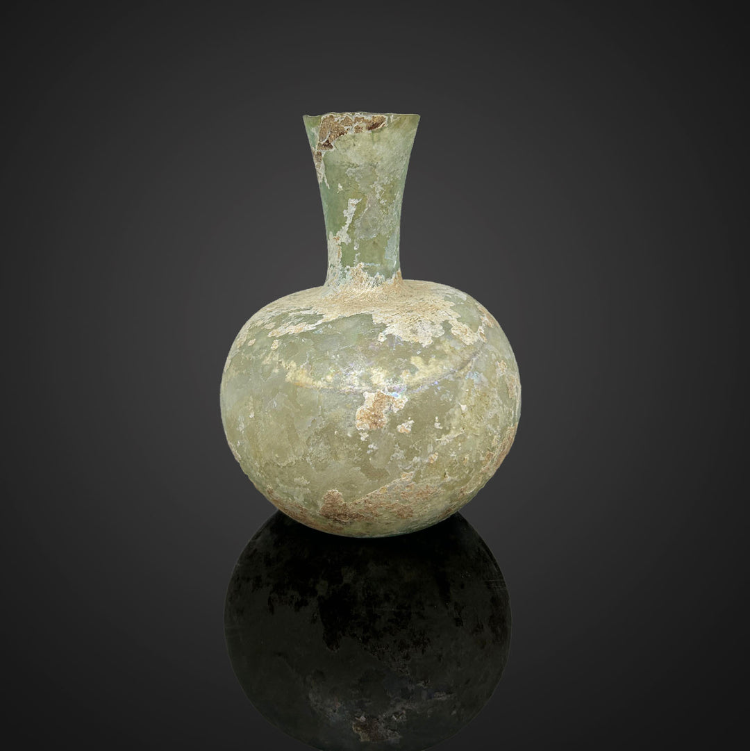Roman glass flask, Roman Imperial Period, ca. 1st century CE