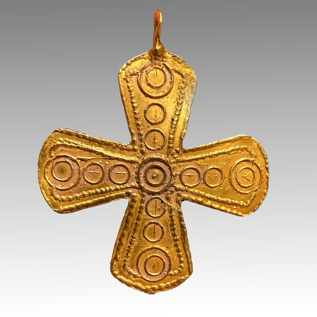 A Byzantine Gold Cross Pendant, ca. 5th - 6th century CE