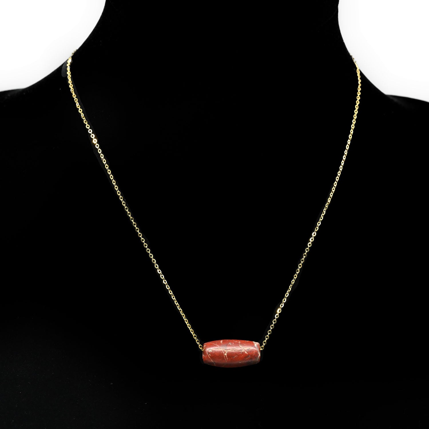 Roman Red Jasper Bead pendant, Roman Imperial Period, ca. 1st century CE