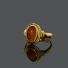 A Roman Carnelian Intaglio Ringstone of Mercury, Roman Imperial Period, ca. 1st - 2nd century CE