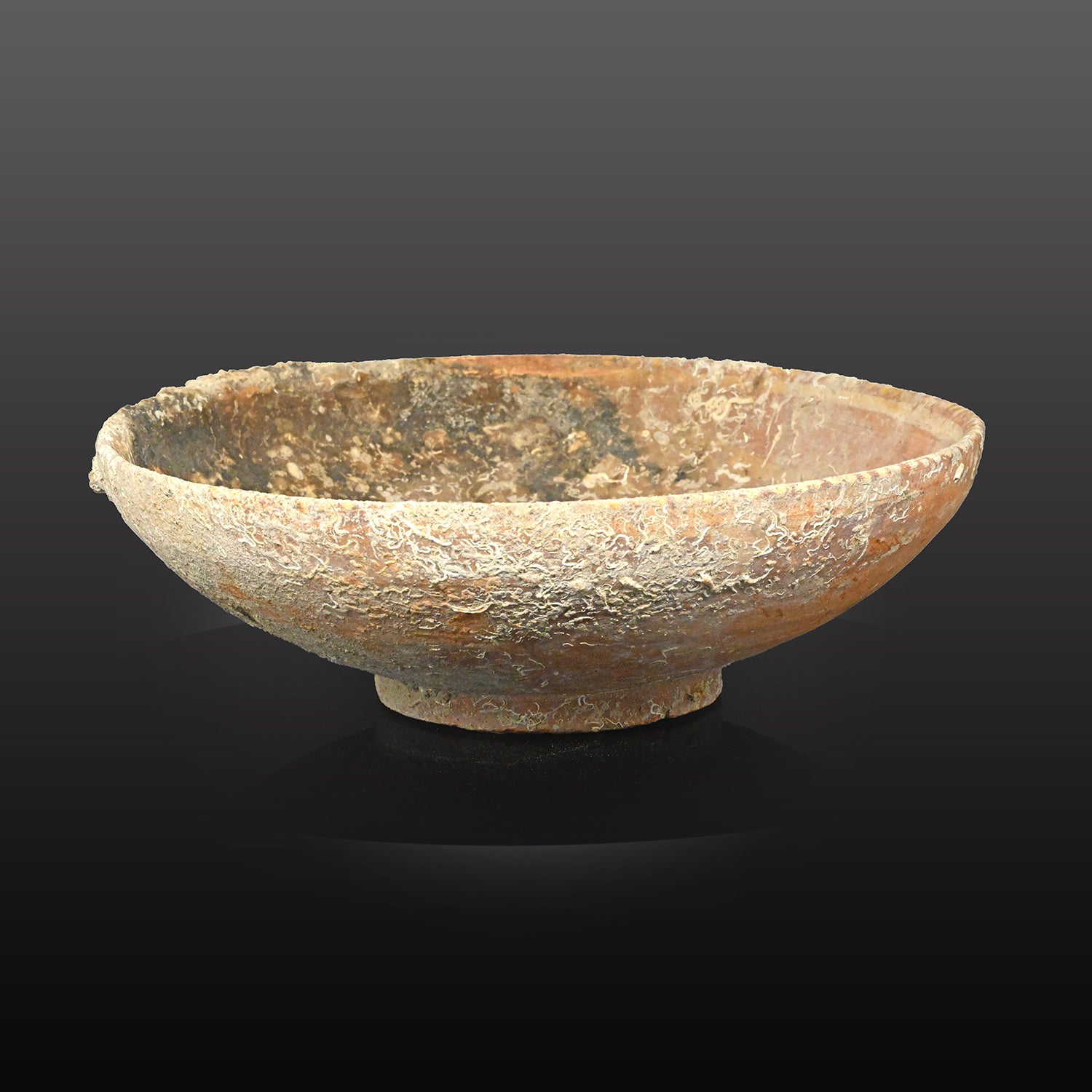 A Large Byzantine Shipwreck Bowl with White Slip-Painted Decoration, ca. 9th - 12th century CE