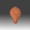 Roman Redware Oil Lamp, Byzantine Period, ca. 4th - 5th century CE