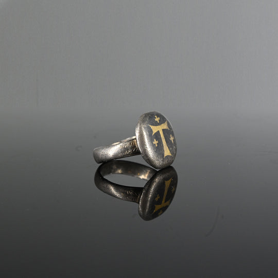 Silver Ring of St Anthony with Tau Cross, ca 16th century or earlier