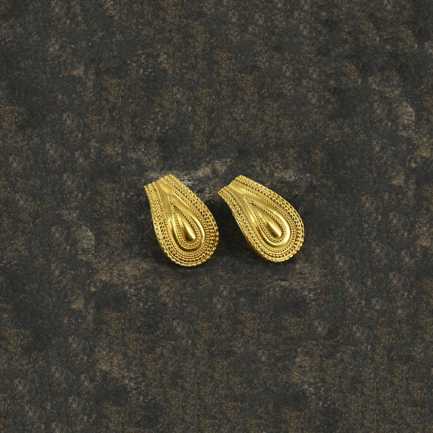 A pair of Vintage Lalaounis Gold Clip-On Earrings, 20th century