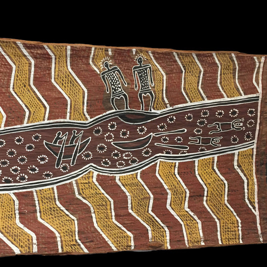 Yirrkala „Milchstraße“ Rindenmalerei,<br> Östliches Arnhemland, Australien