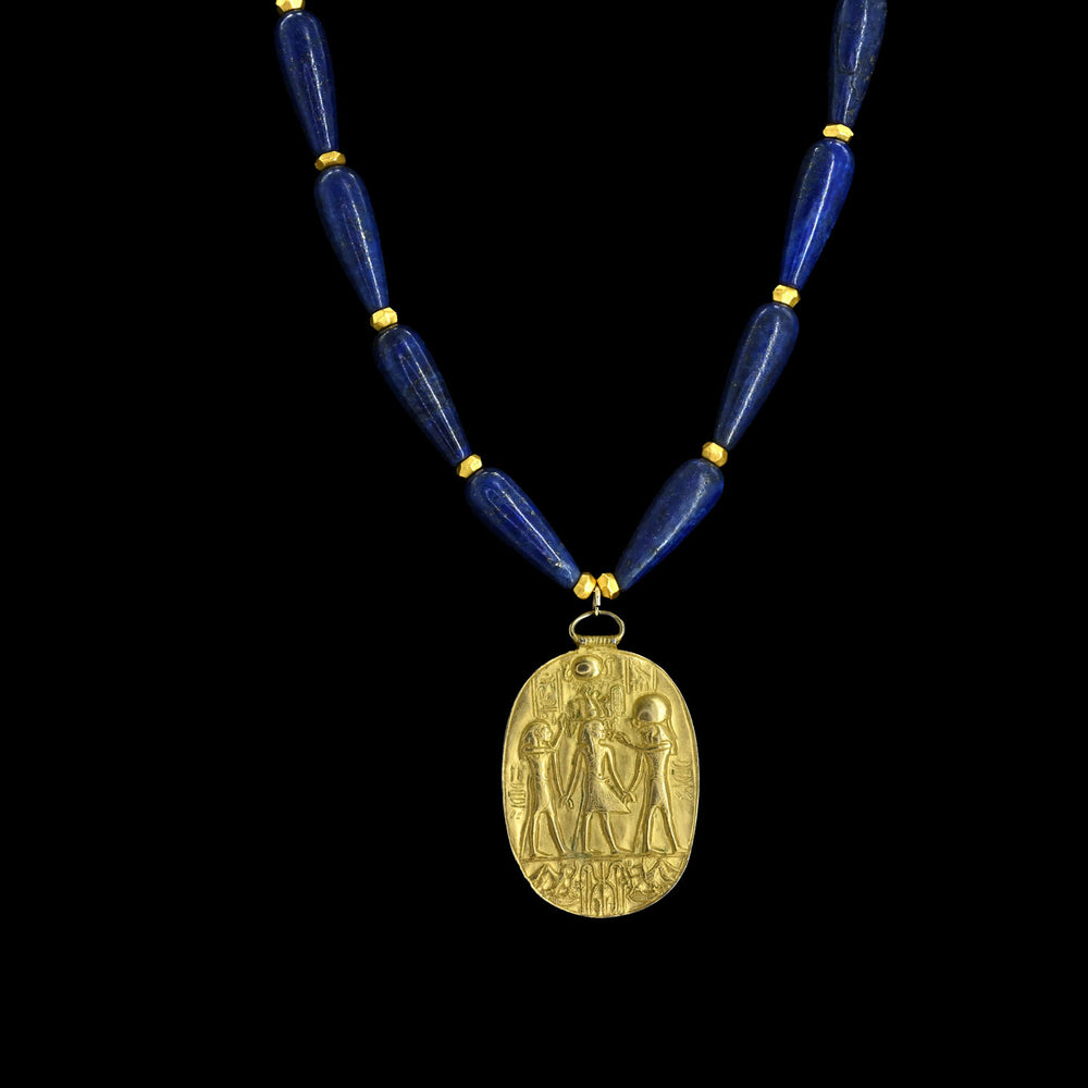 Vintage King Tut Gold Pendant necklace, MMA, 1976