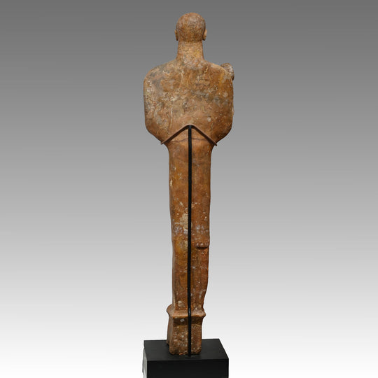 A large Phoenician terracotta standing youth, Neo Assyrian Period, ca. 6th century BCE