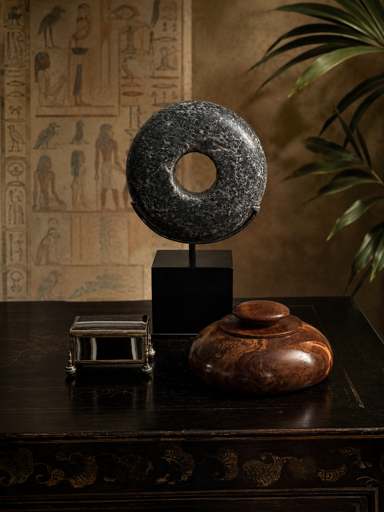 A Large Egyptian Diorite Rotary Grinding Stone, Old Kingdom, ca. 2543-1980 BCE