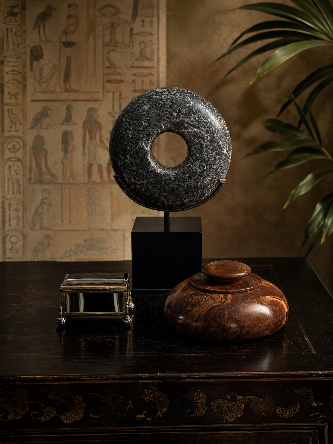A Large Egyptian Diorite Rotary Grinding Stone, Old Kingdom, ca. 2543-1980 BCE