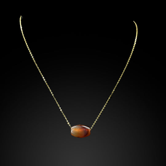 An Egyptian Carnelian Bead set as a pendant, Middle Kingdom, ca. 2017 - 1730 BCE