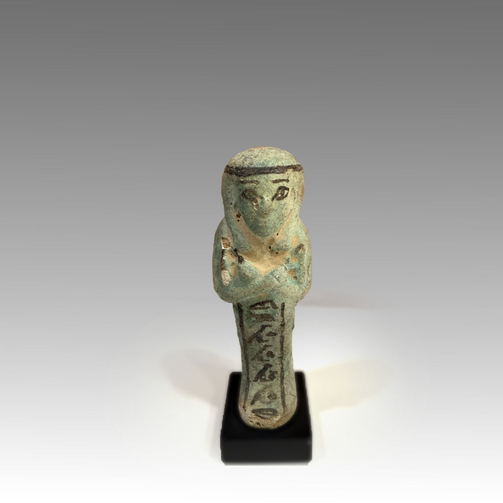 A Published Egyptian Faience Shabti for Ta-Gebtiu, Third Intermediate Period, 21st - 22nd Dynasty, ca. 1069 – 730 BCE)